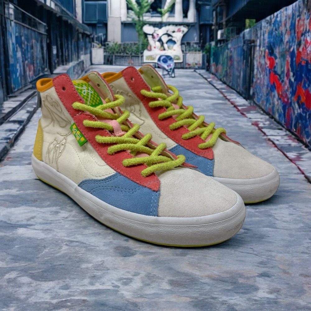 Vans Sesame Street Sk8-Hi Kids Size 3 Multicolor Elmo Cookie Monster Sneakers